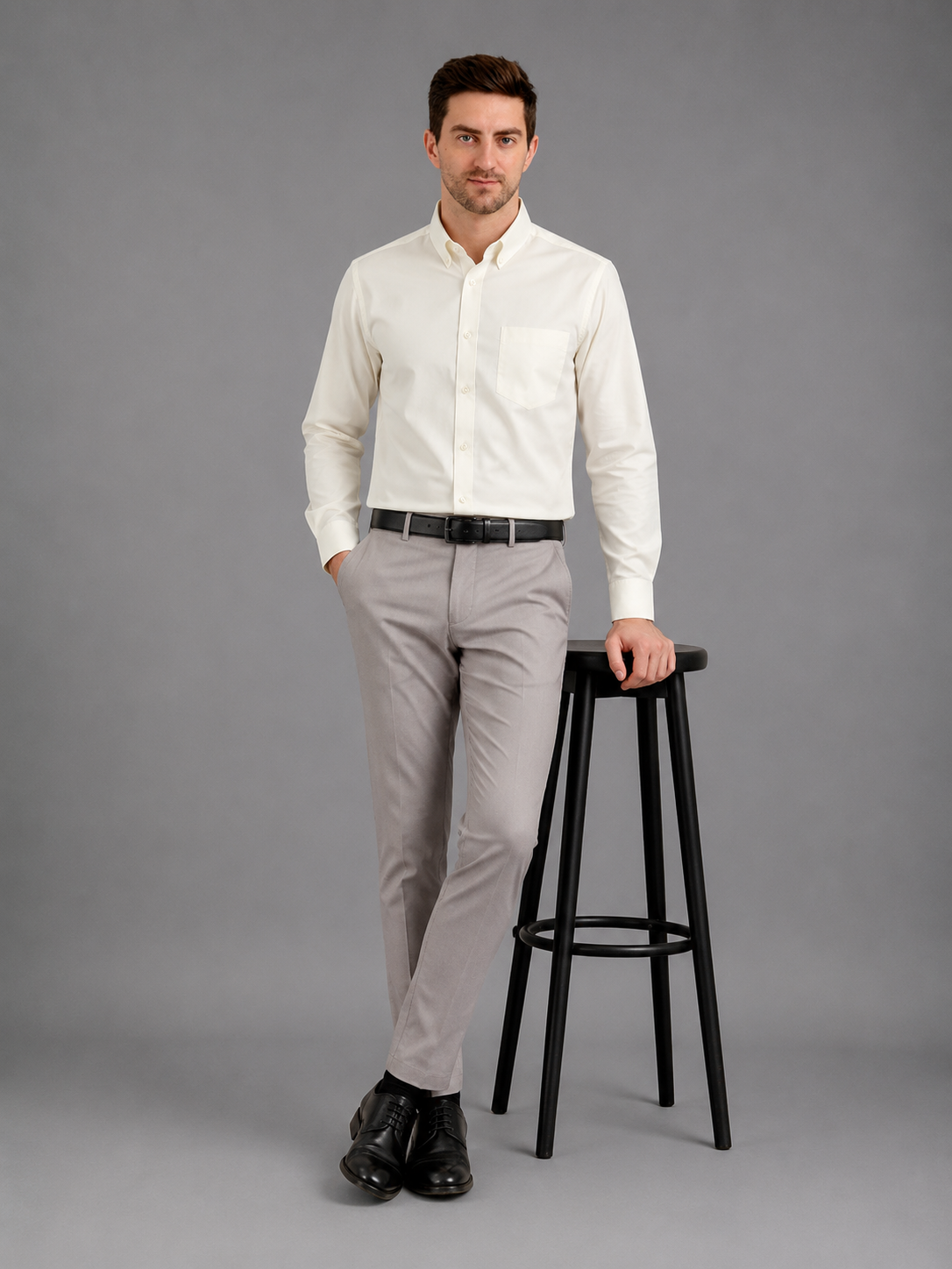 Men Full Sleeve's | Formal Cotton Shirt | Regular Fit | Fawn Color