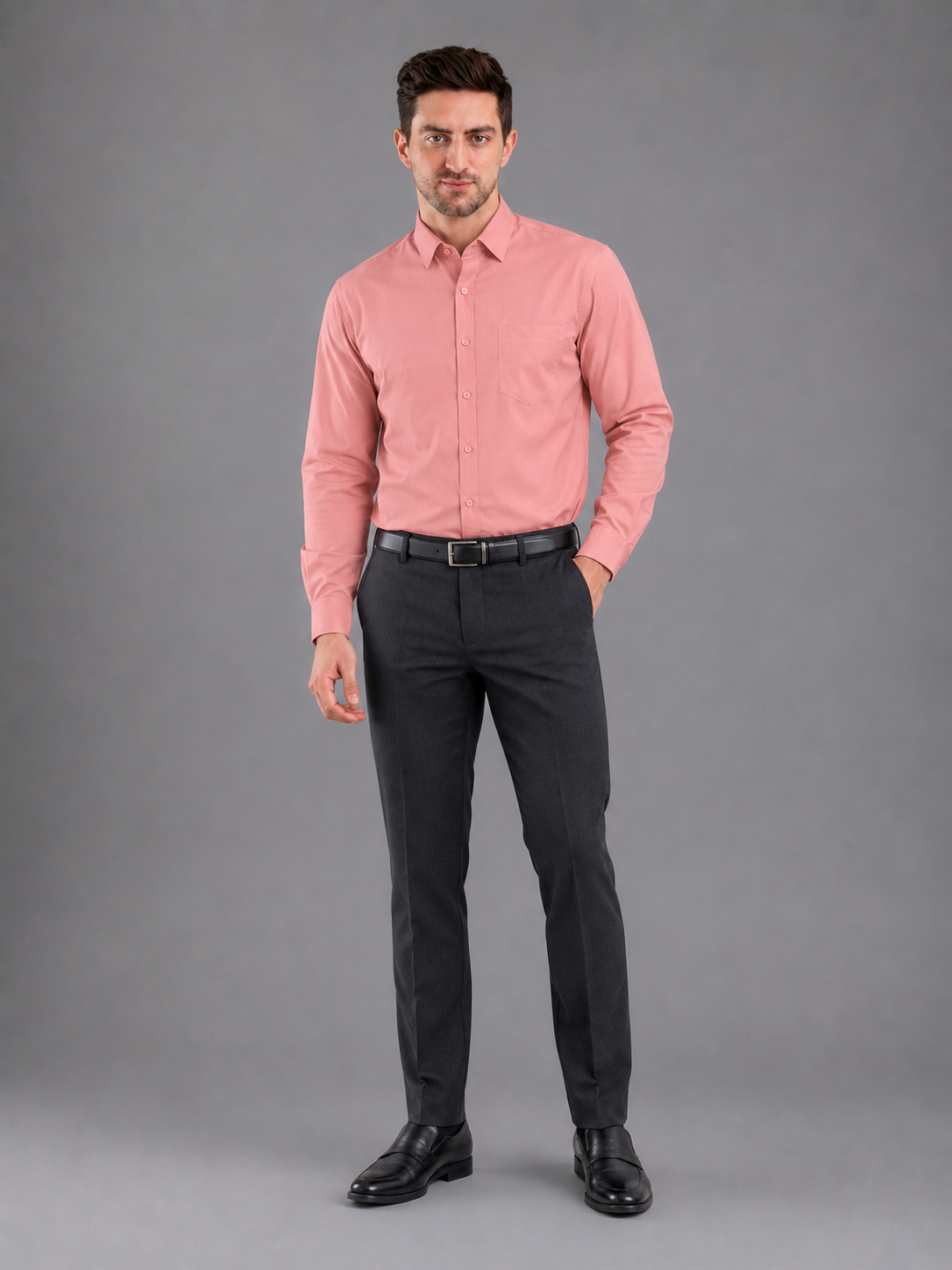 Men Full Sleeve's | Formal Cotton Shirt | Regular Fit | Orange Color