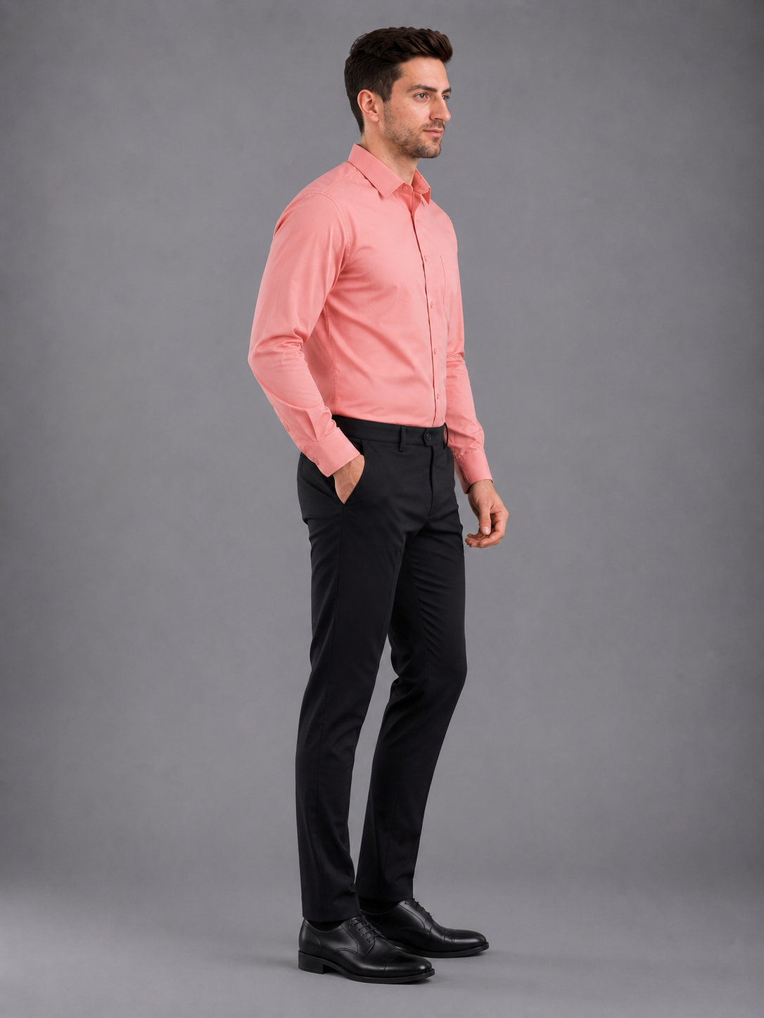 Men Full Sleeve's | Formal Cotton Shirt | Regular Fit | Orange Color