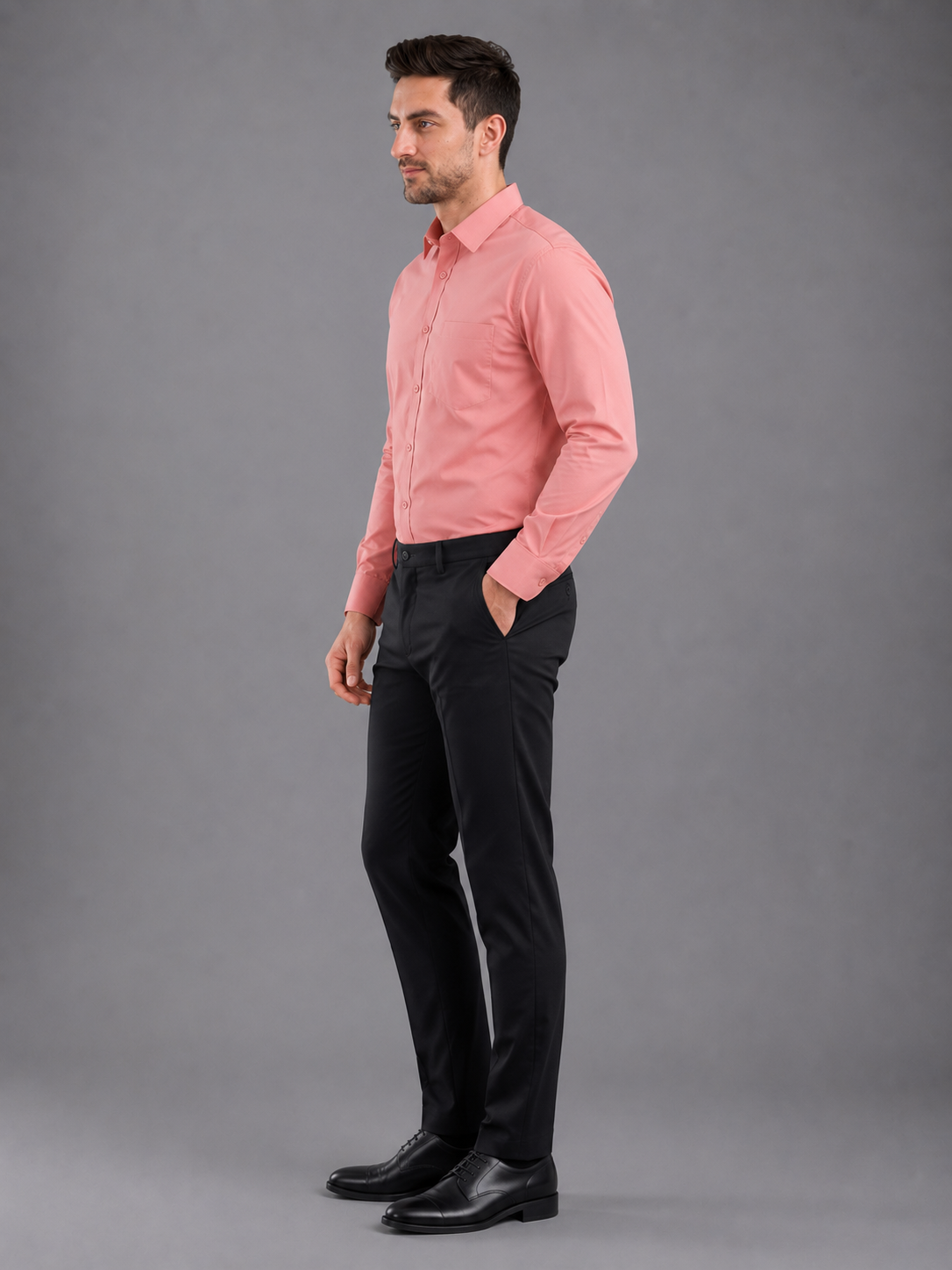 Men Full Sleeve's | Formal Cotton Shirt | Regular Fit | Orange Color