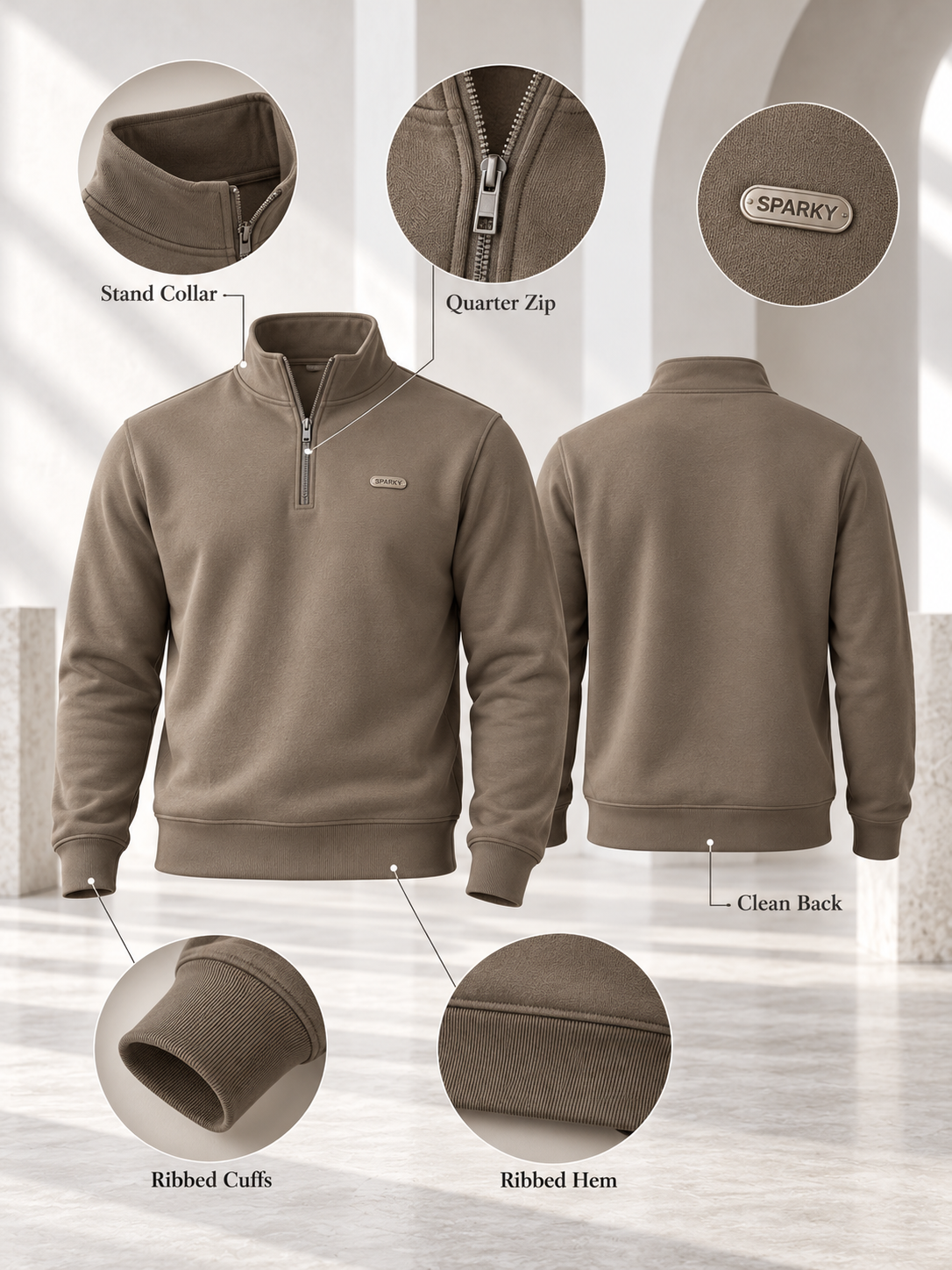 Grey Colour Regular Fit Primium Sweatshirt