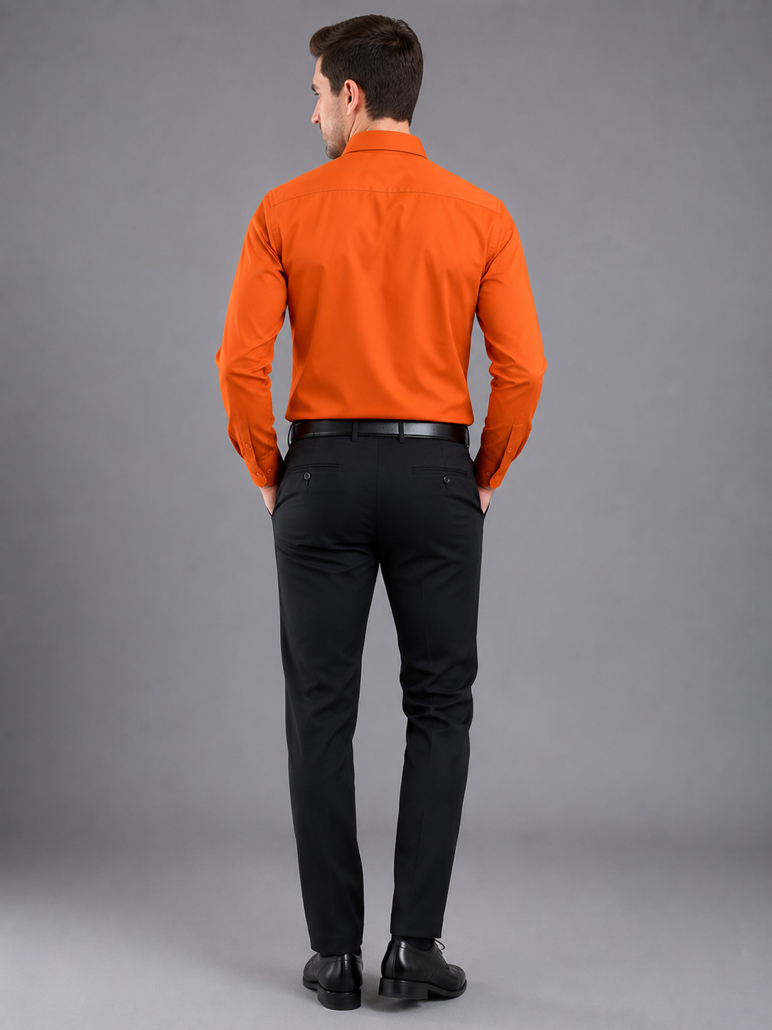 Men Full Sleeve's | Formal Cotton Shirt | Regular Fit | Orange Color