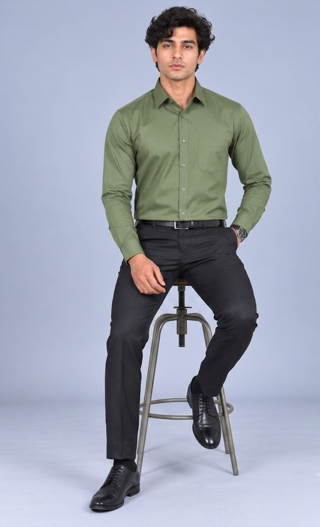 Men Premium Casual Plain Full Sleeve Shirt