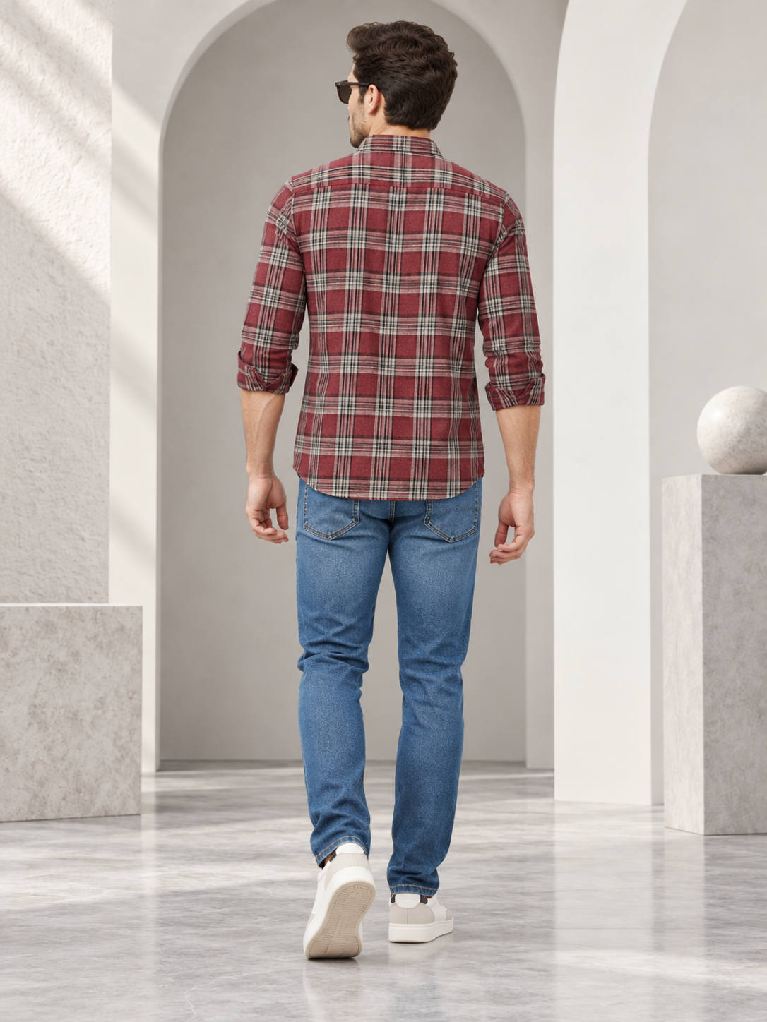 Men’s Premium Solid Casual Check Shirt