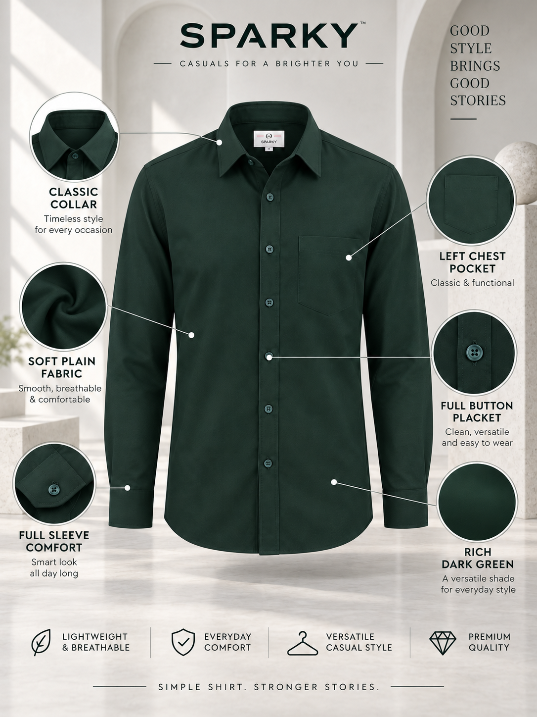Men’s Premium Green Shirt