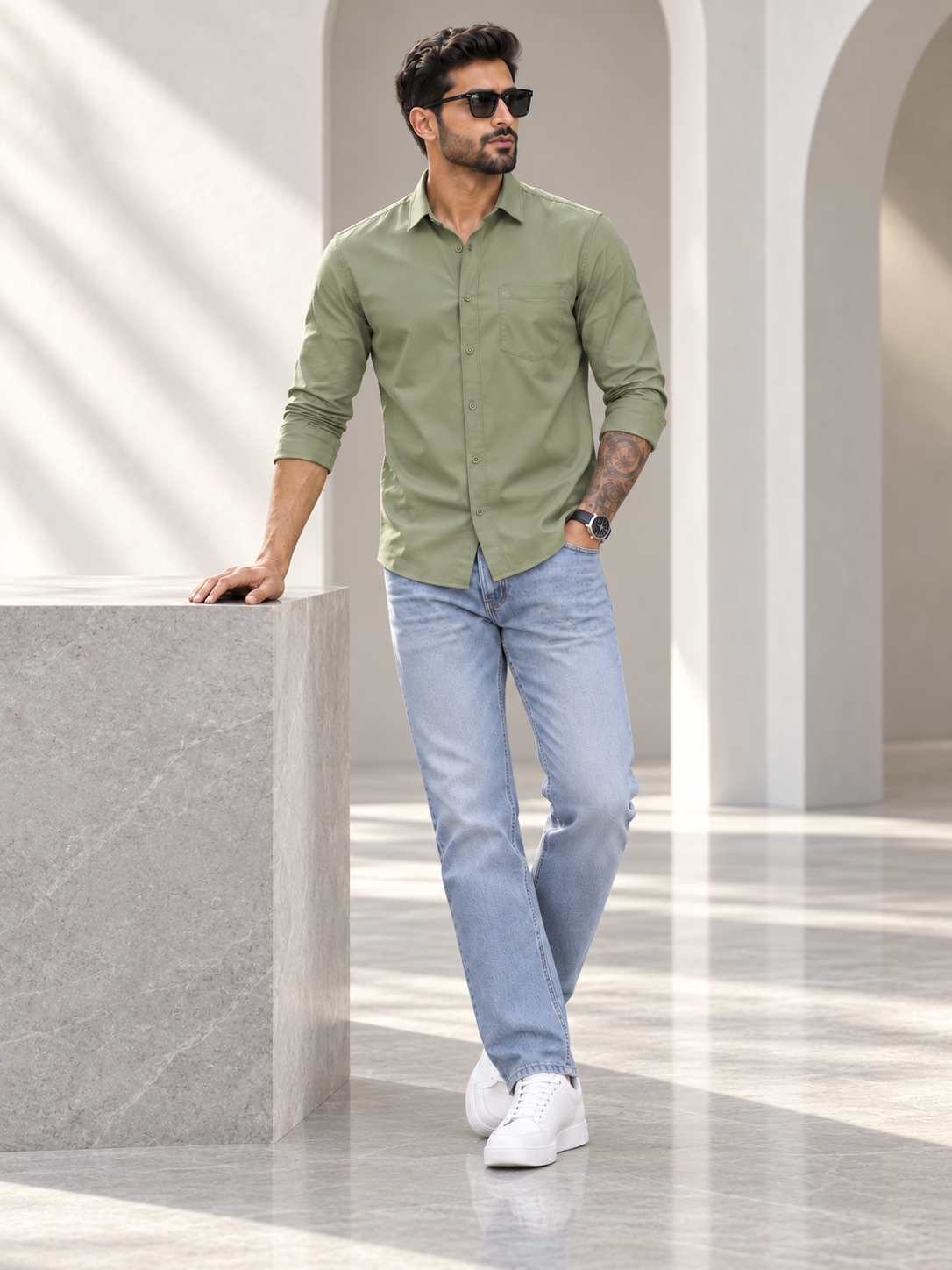 Men’s Premium Olive Shirt