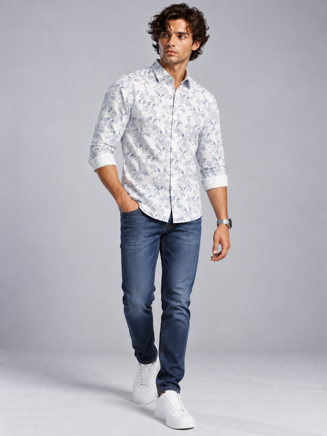 Men’s Premium Printed Full Sleeve Casual Shirt