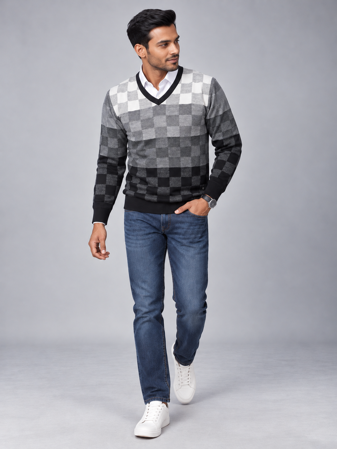 Men's Premium Full Sleeve V-Neck Sweater