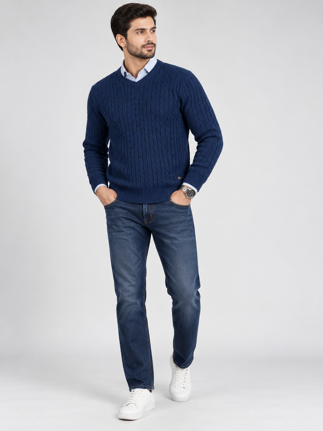 Men's Premium Full Sleeve V-Neck Sweater