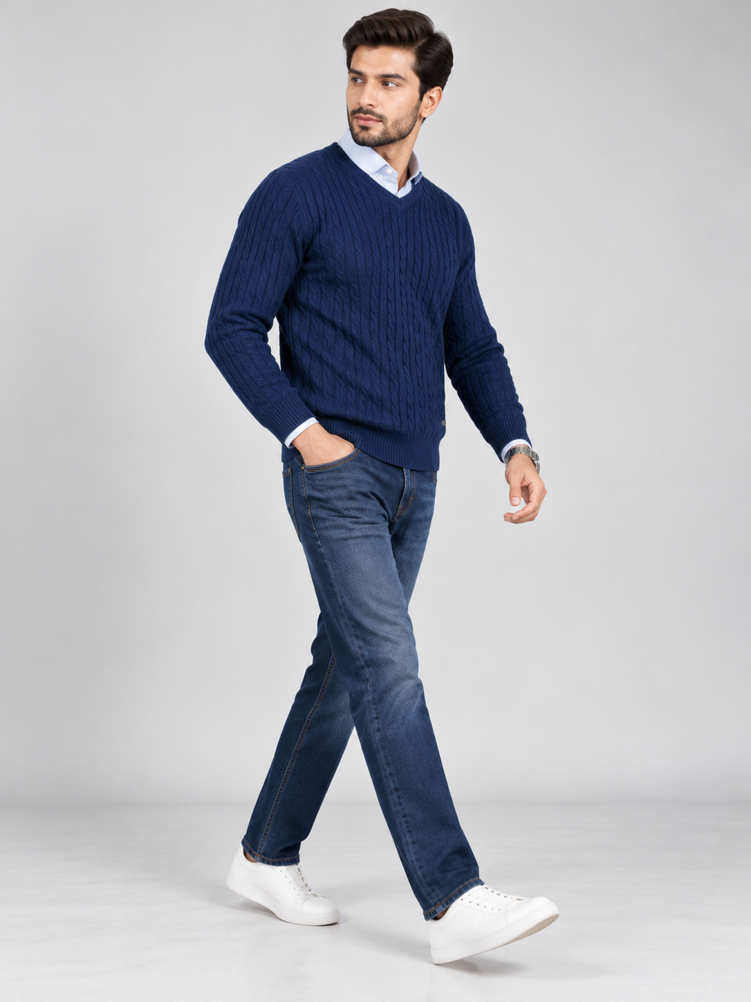 Men's Premium Full Sleeve V-Neck Sweater