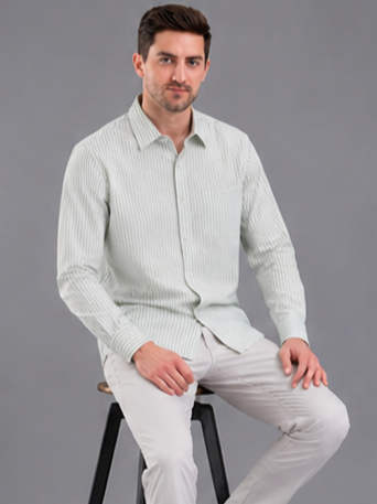 Men Premium Casual Stripe Shirt Full Sleeve Regular Fit