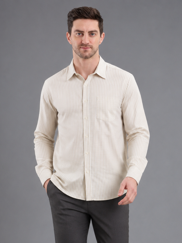 Men Premium Casual Plain Shirt Full Sleeve Regular Fit