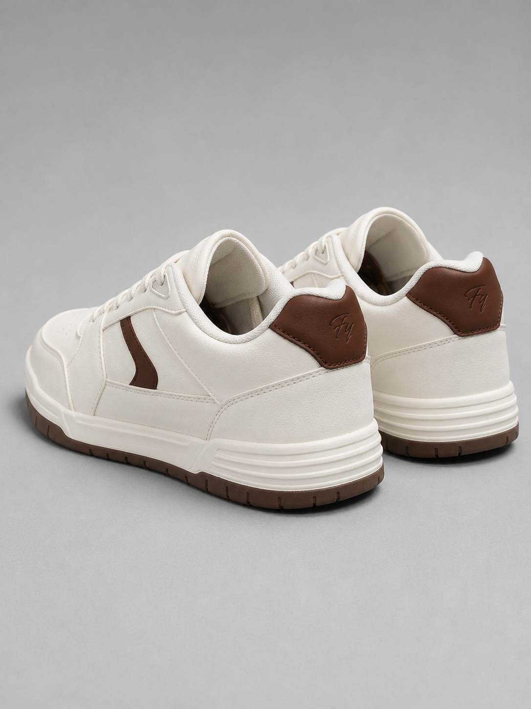 Men's Off White Colour Casual Sneakers