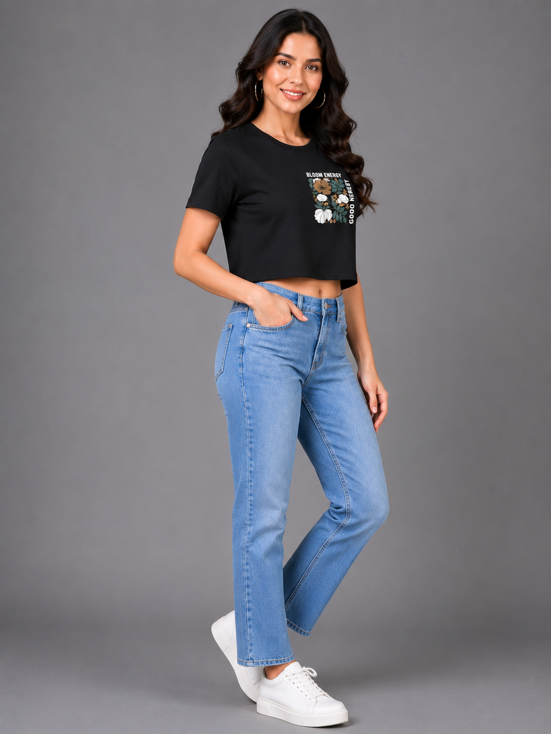 Women's Crop Top Soft Cotton Blend Casual & Trendy