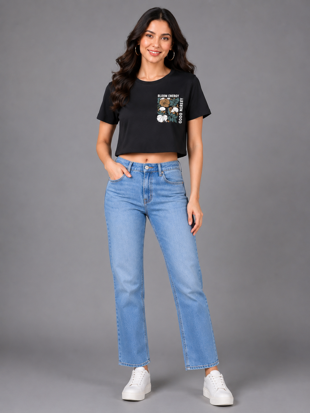 Women's Crop Top Soft Cotton Blend Casual & Trendy
