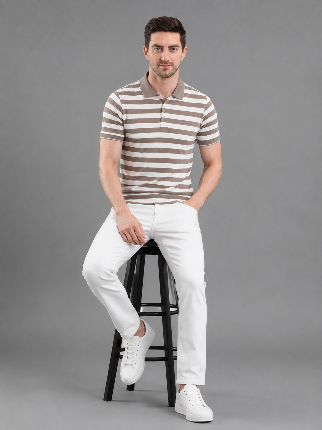 Men Premium Solid Half Sleevs Polo T-Shirt