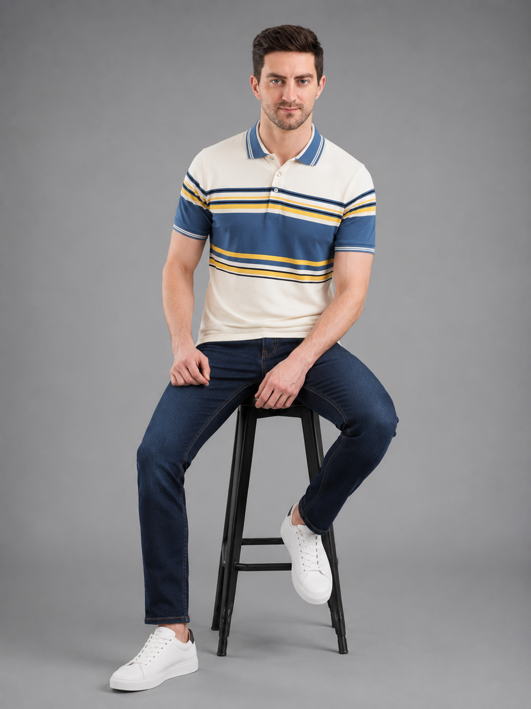 Men Premium Solid Half Sleevs Polo T-Shirt