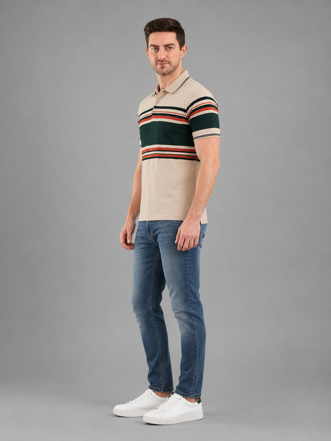 Men Premium Solid Half Sleevs Polo T-Shirt