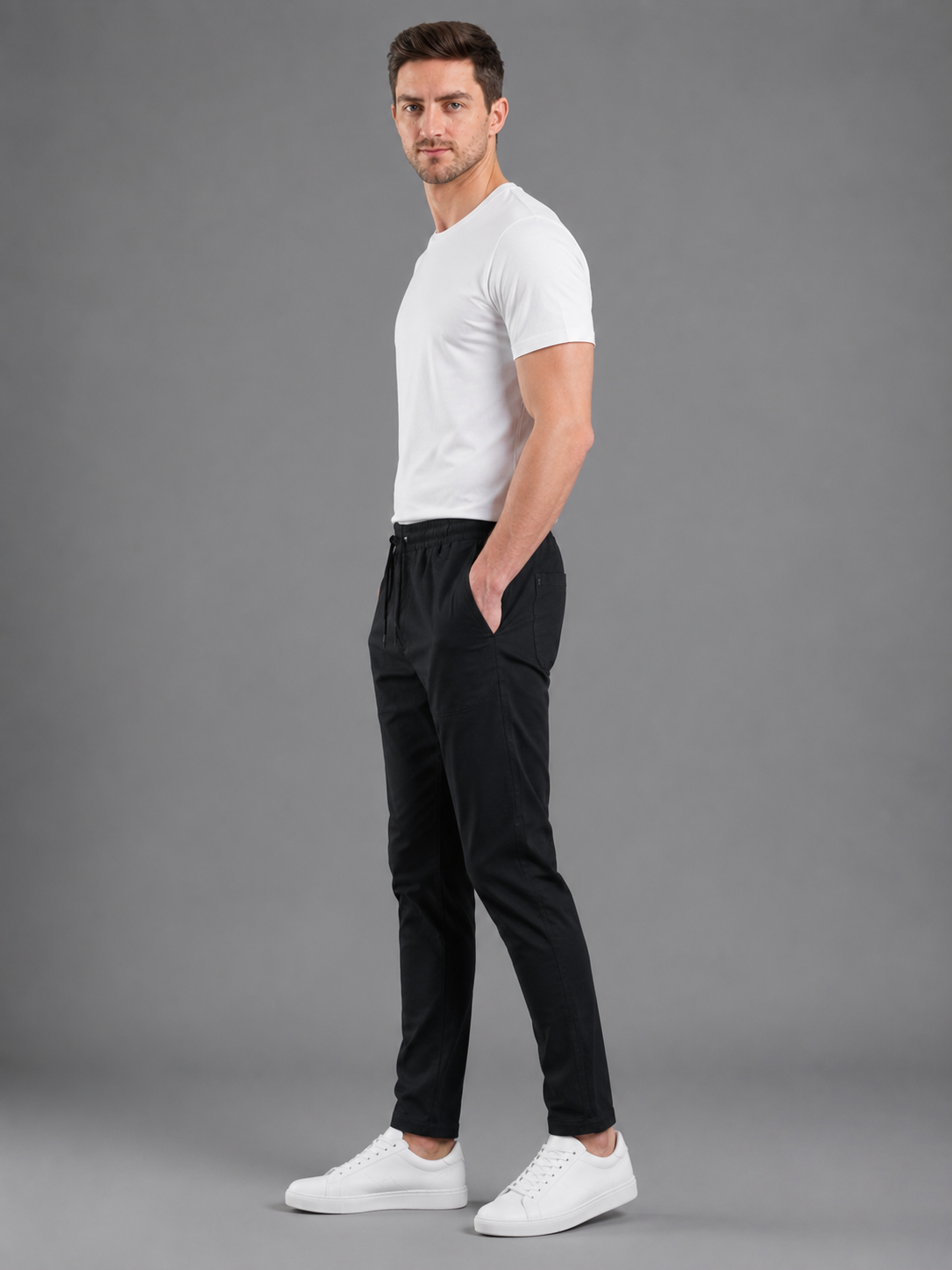 Men Cargo Cotton Lower Black Colour