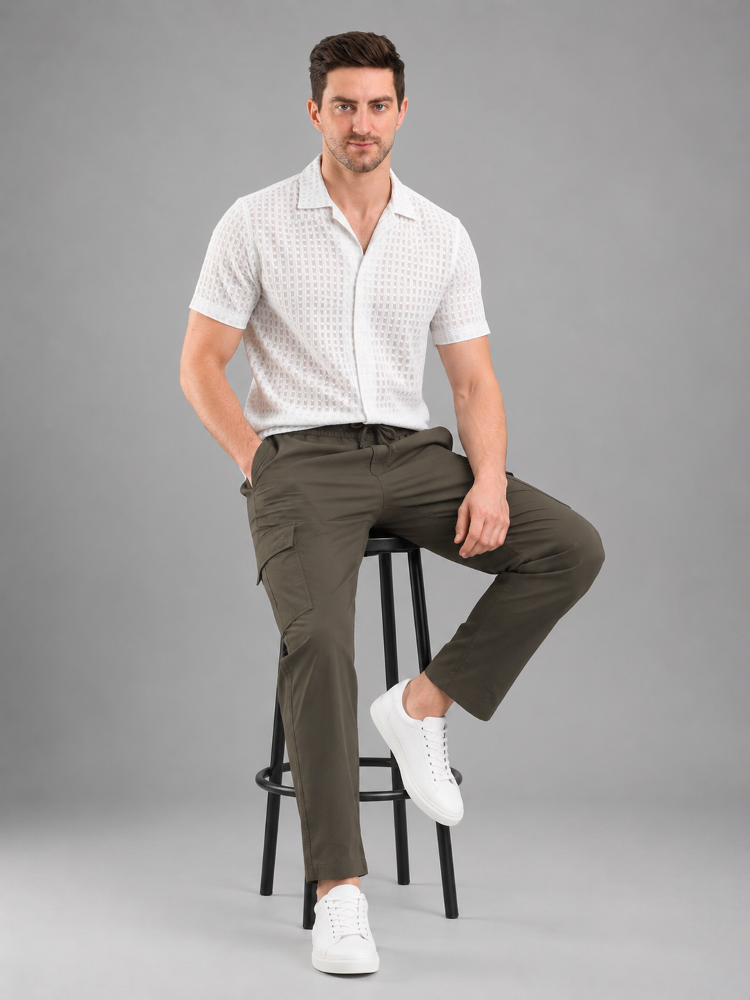 Men Cargo Cotton Lower with Pockets