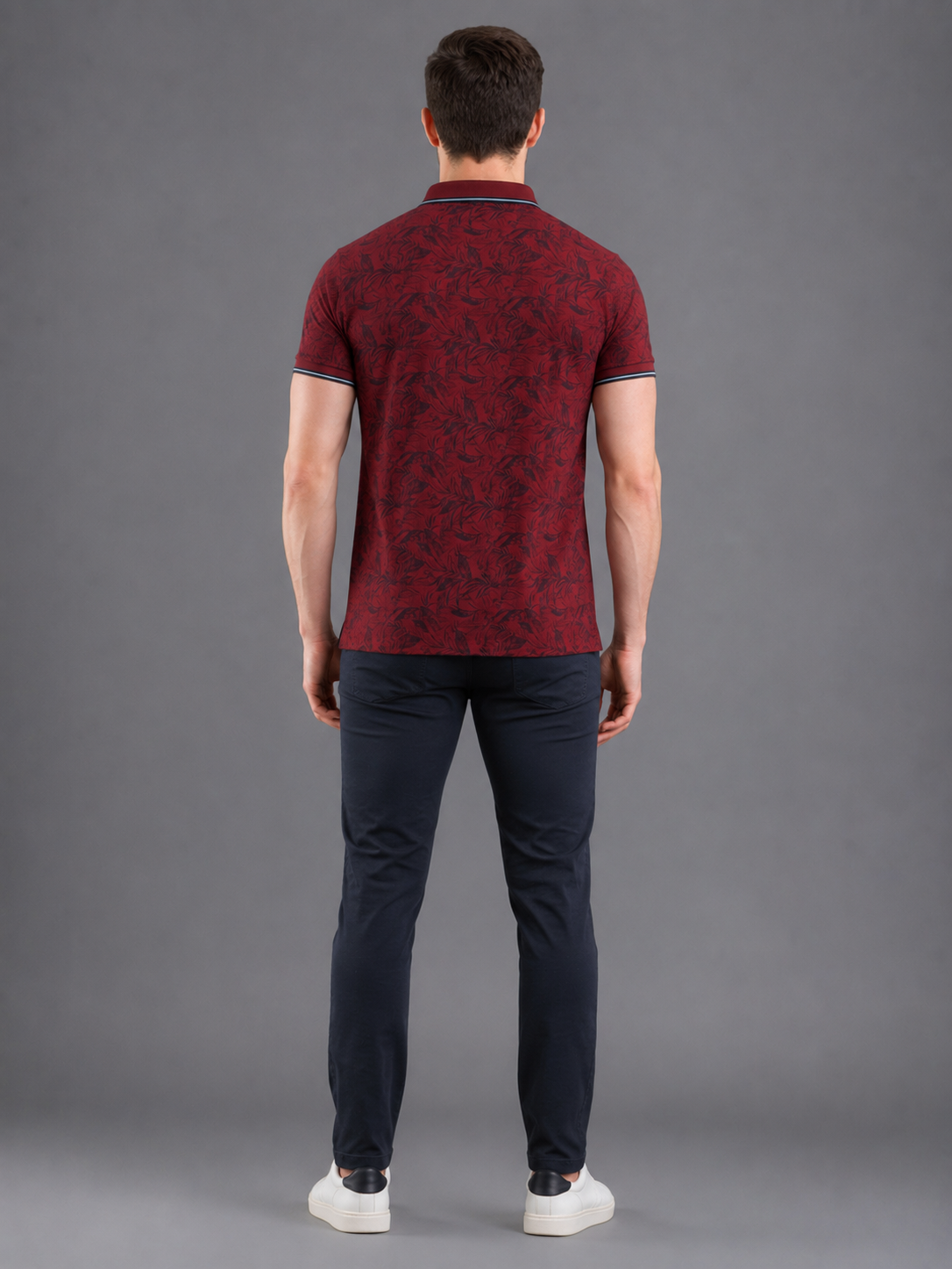 Men Red Colour Premium Solid Polo T-Shirt