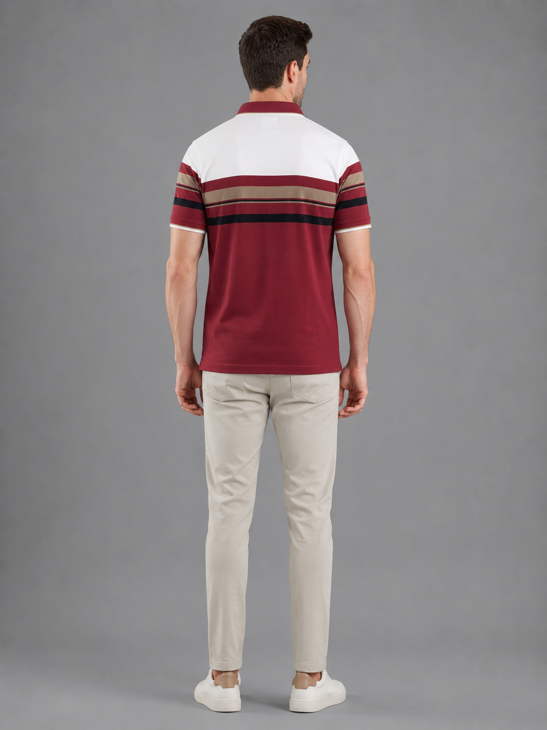 Men Red Colour Premium Solid Polo T-Shirt