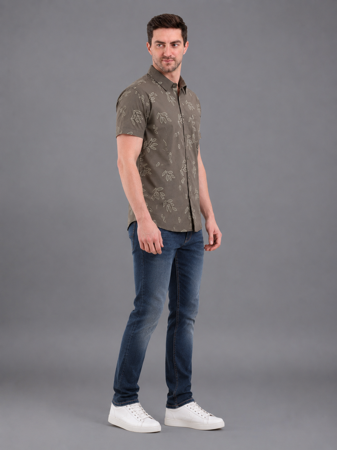 Men Premium Casual Print Half Sleeve Regular Fit Shirt