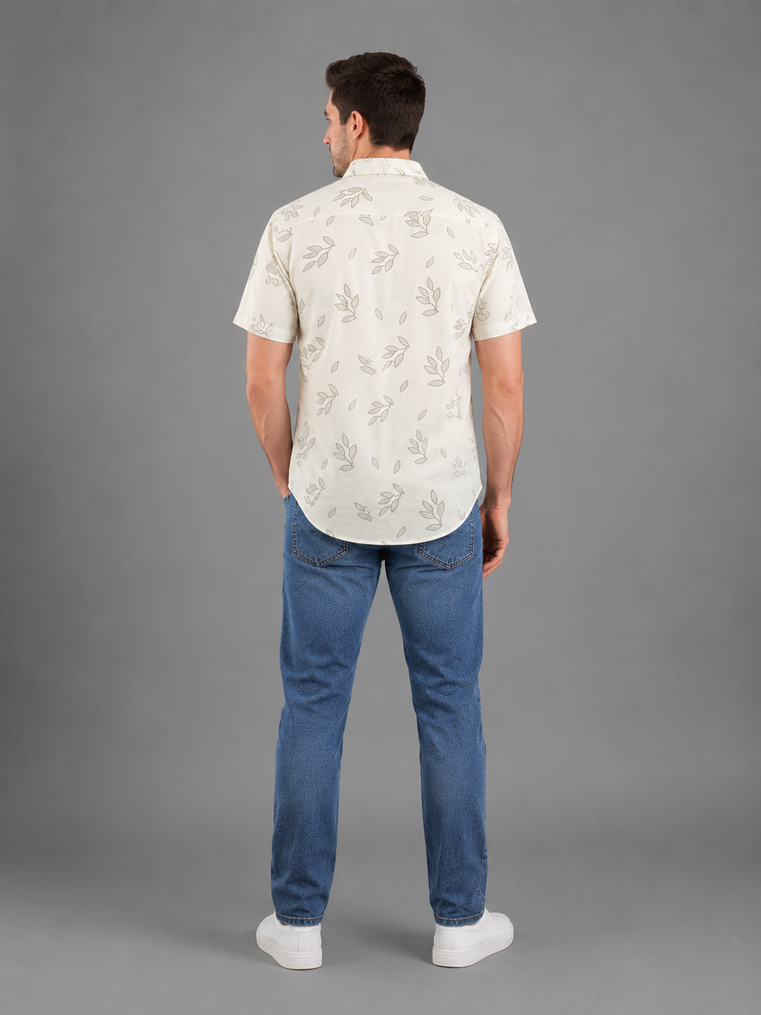 Men Premium Casual Print Half Sleeve Regular Fit Shirt