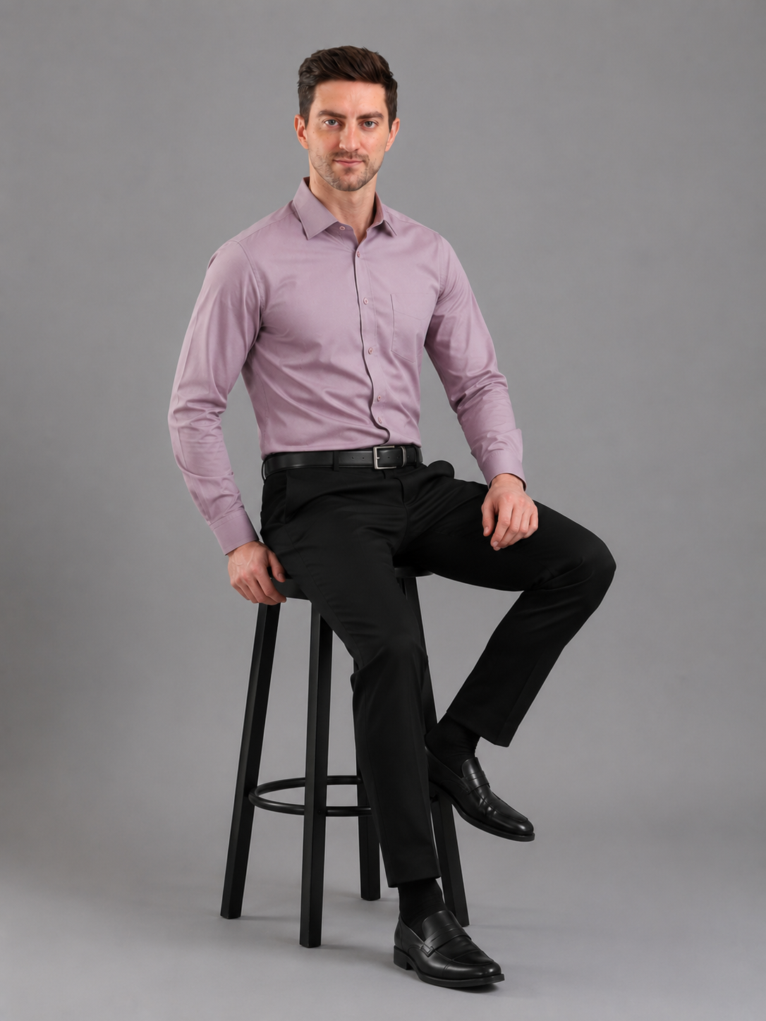 Men Premium Casual Plain Shirt Full Sleeve Regular Fit