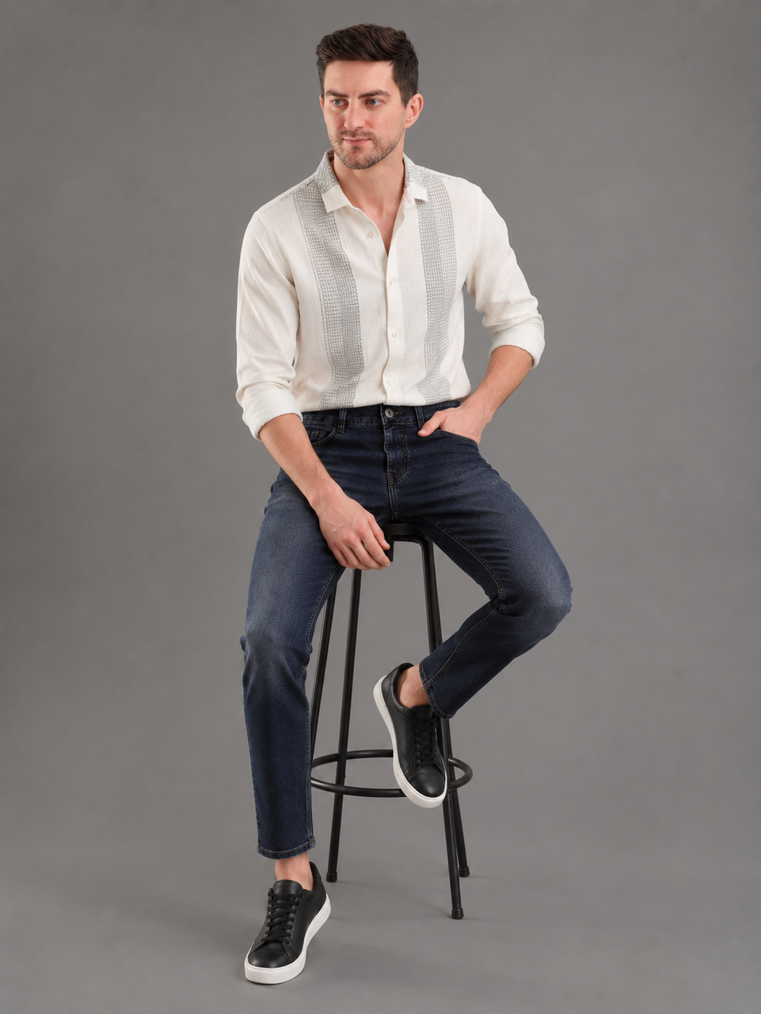 SPARKY Men | Stretch Comfort Fit | Dark Grey Jeans | Premium Casual Denim