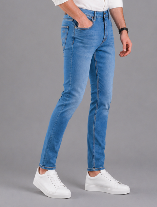 SPARKY Men | Stretch Narrow Fit | Light Blue Jeans | Premium Casual Denim
