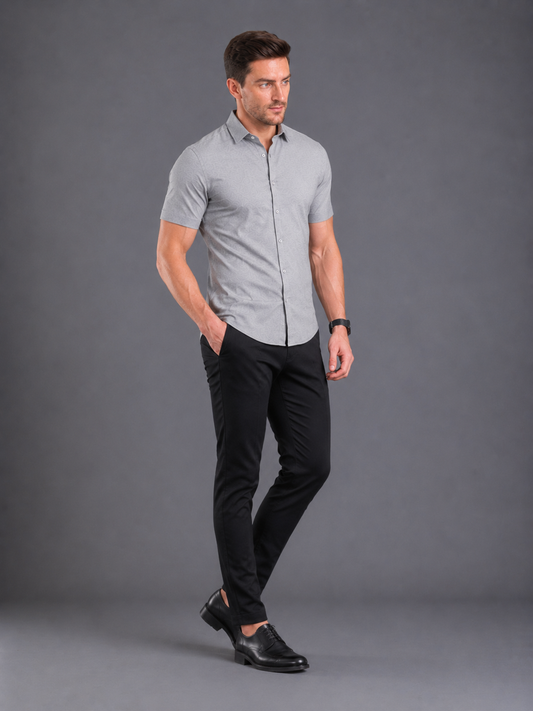 SPARKY Men Regular Fit Half Sleeve Formal Shirt | Lightweight Summer Wear