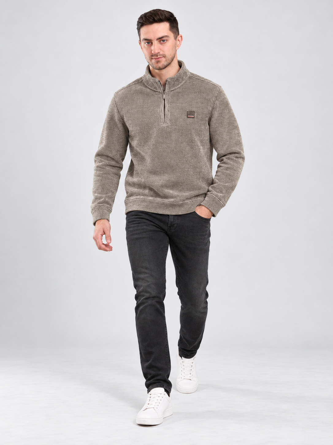 Fawn Colour Regular Fit Primium Sweatshirt