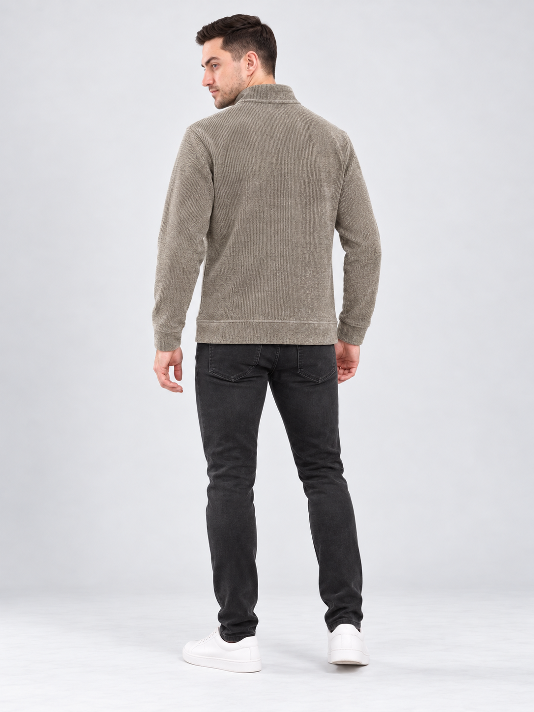 Fawn Colour Regular Fit Primium Sweatshirt