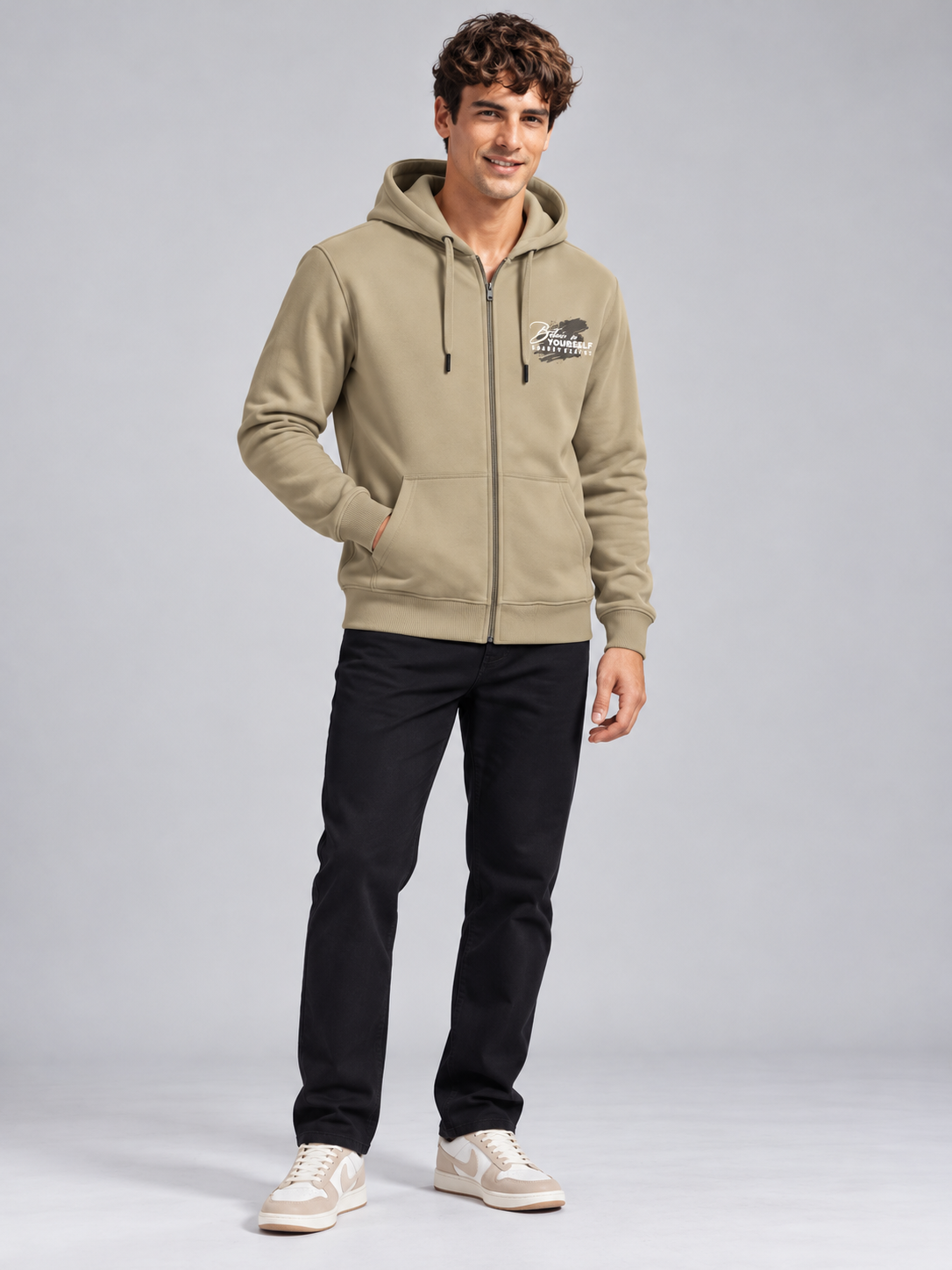 Men's Primium Full Sleeve Olive Sweatshirt