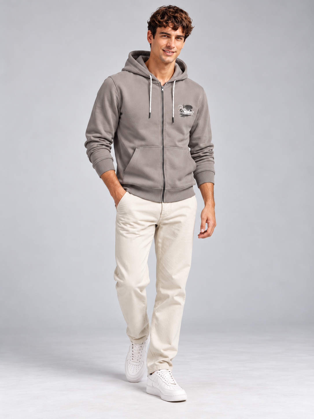 Men's Primium Full Sleeve Grey Sweatshirt