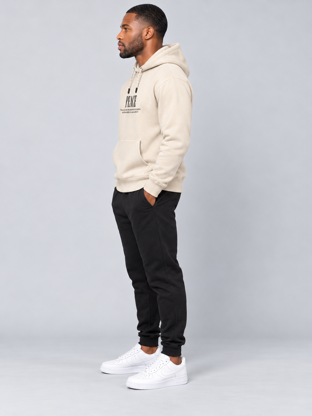Fawn Colour Regular Fit Primium Hooded Sweatshirt