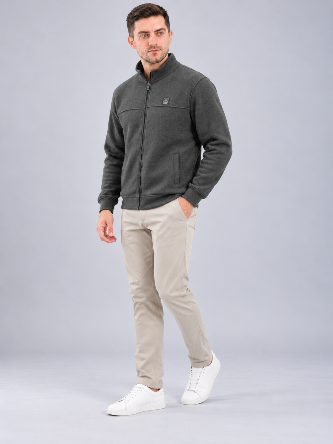 Men’s Premium Full-Zipper Casual Sweatshirt