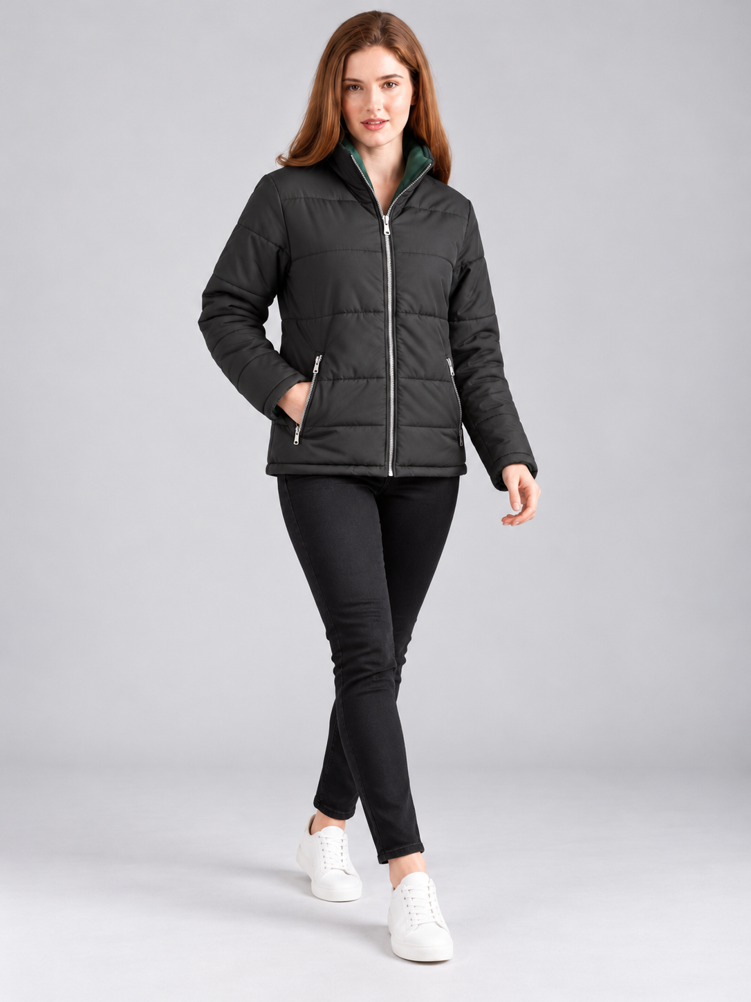 Women’s Stylish Round Neck Casual Jacket