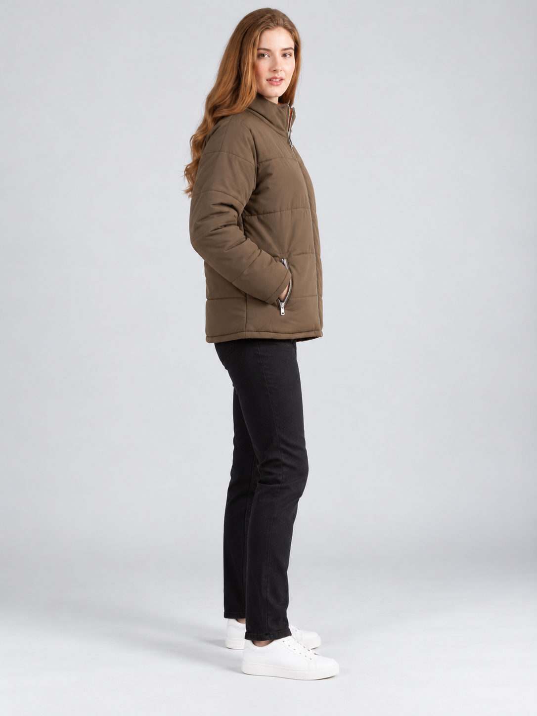 Women’s Stylish Round Neck Casual Jacket