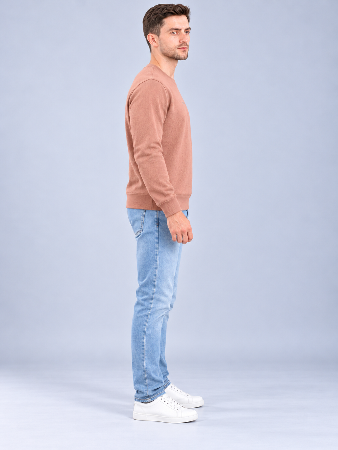 Men’s Premium Round Neck Rust Sweatshirt