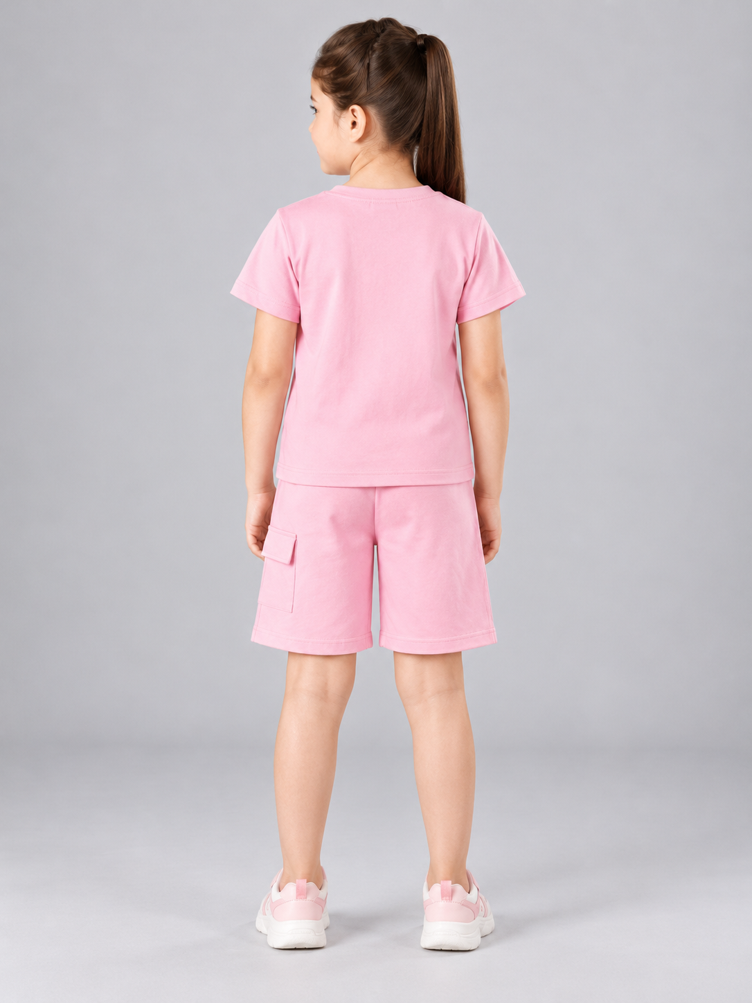 Girls Premium Printed Round Neck Co-Ord Set