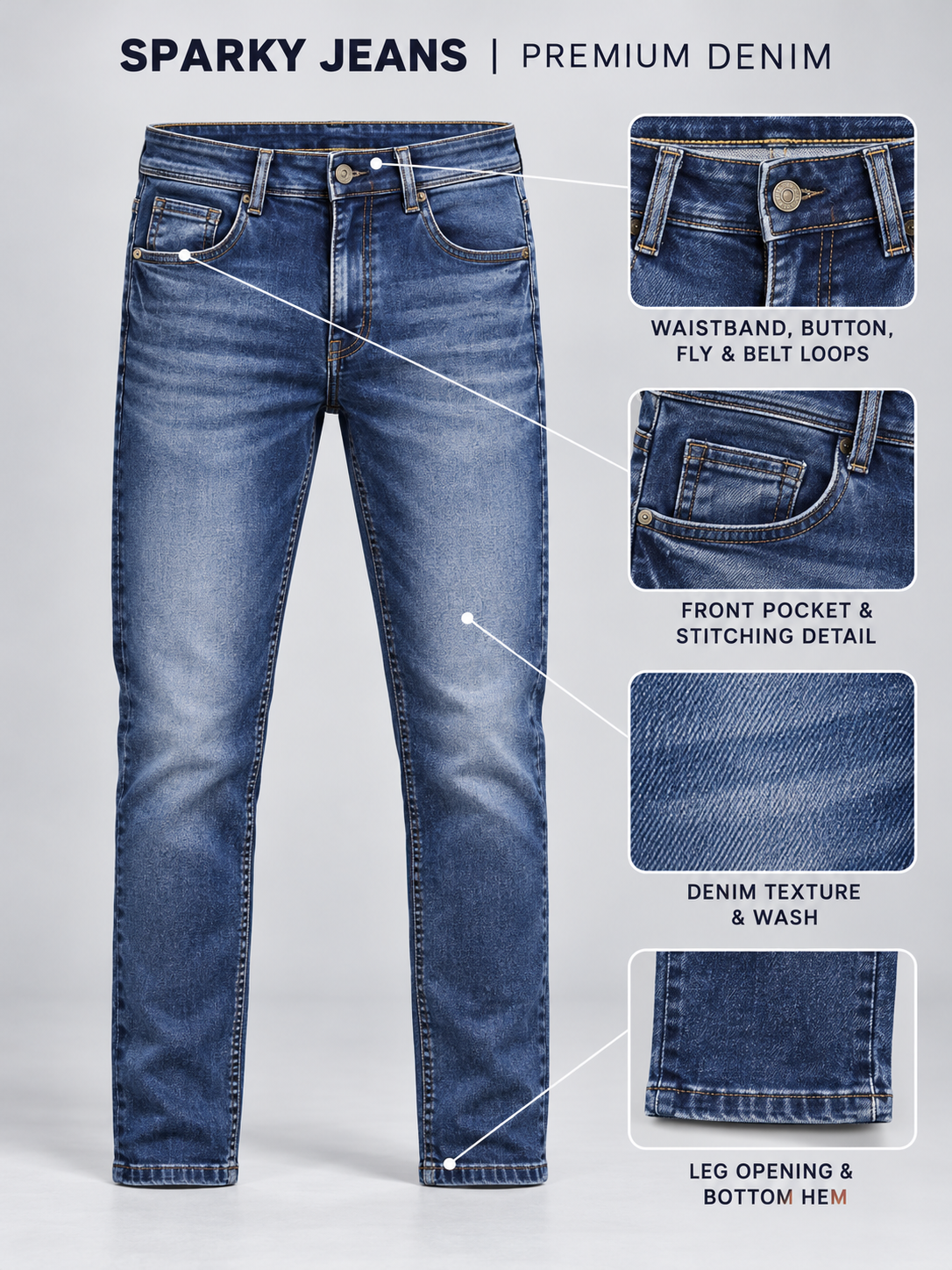 Men's Premium Slim Fit Denim Jeans