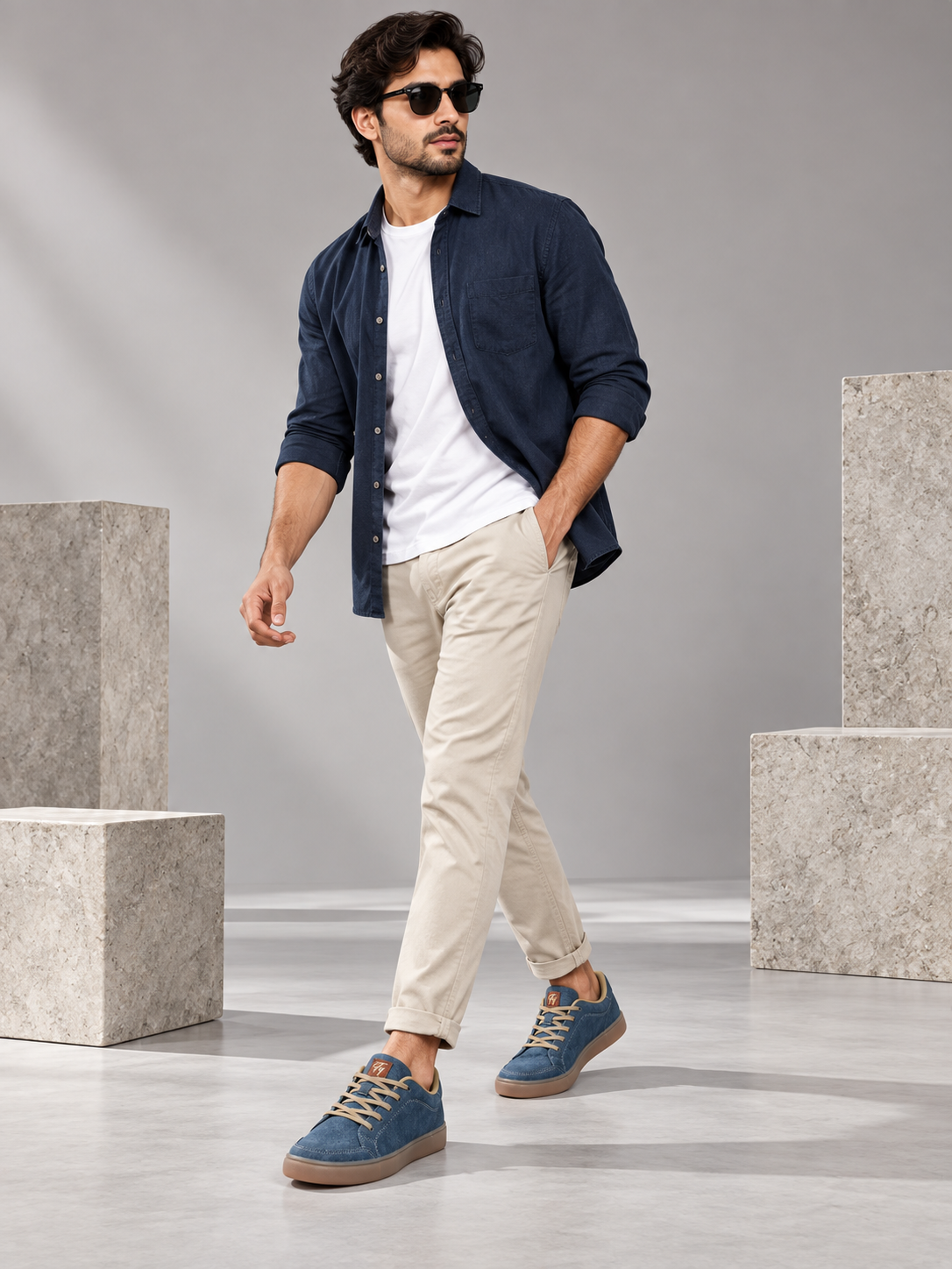 Men's Primum Denim Blue Colour Casual Shose