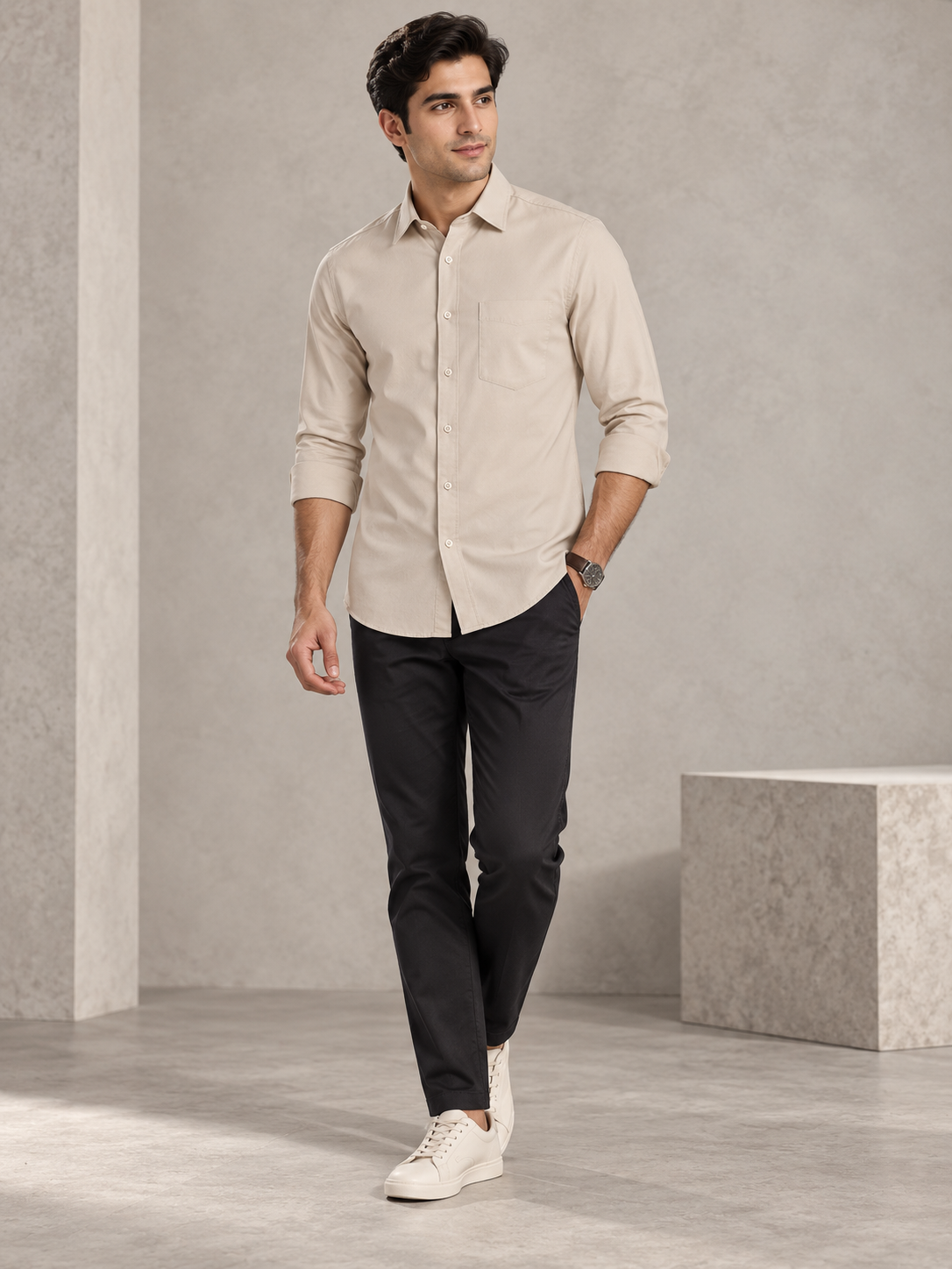 Men's Premium Cream Shirt