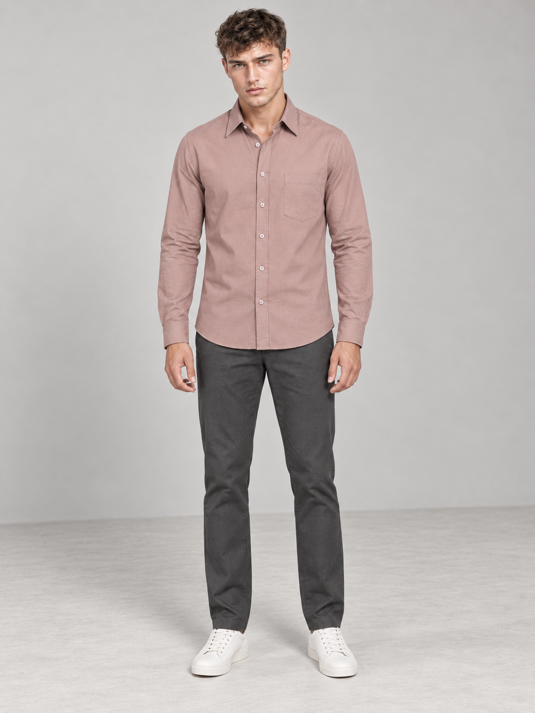 Men's Premium Peach Shirt