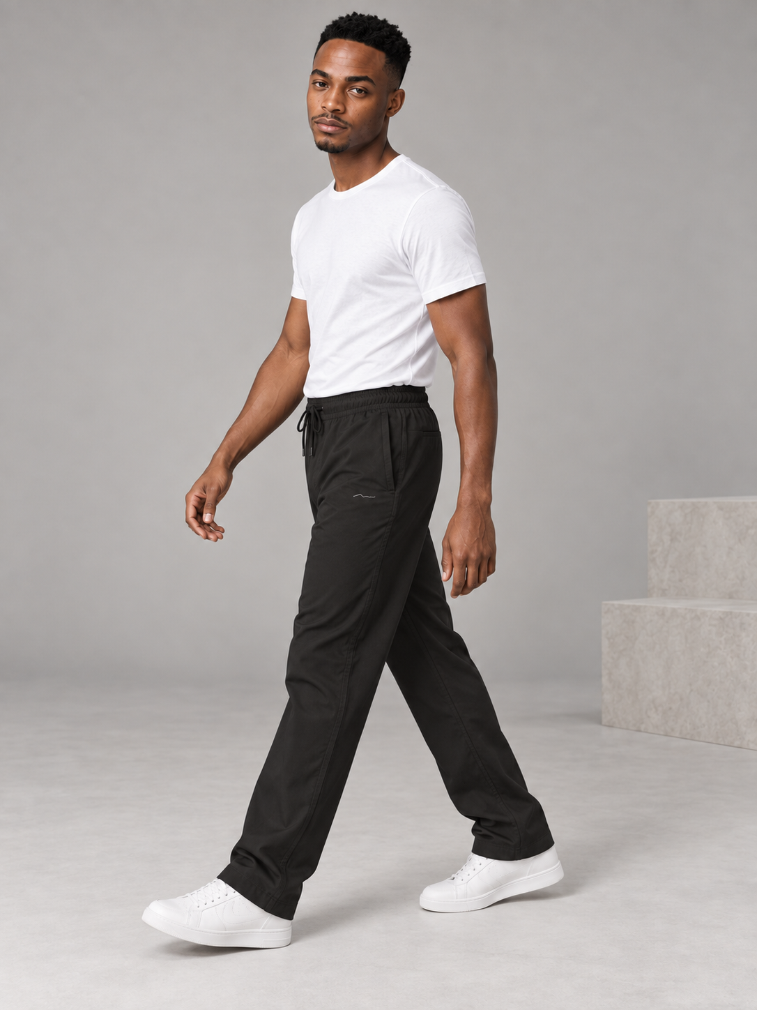 Men Coffee Solid Casual Lower