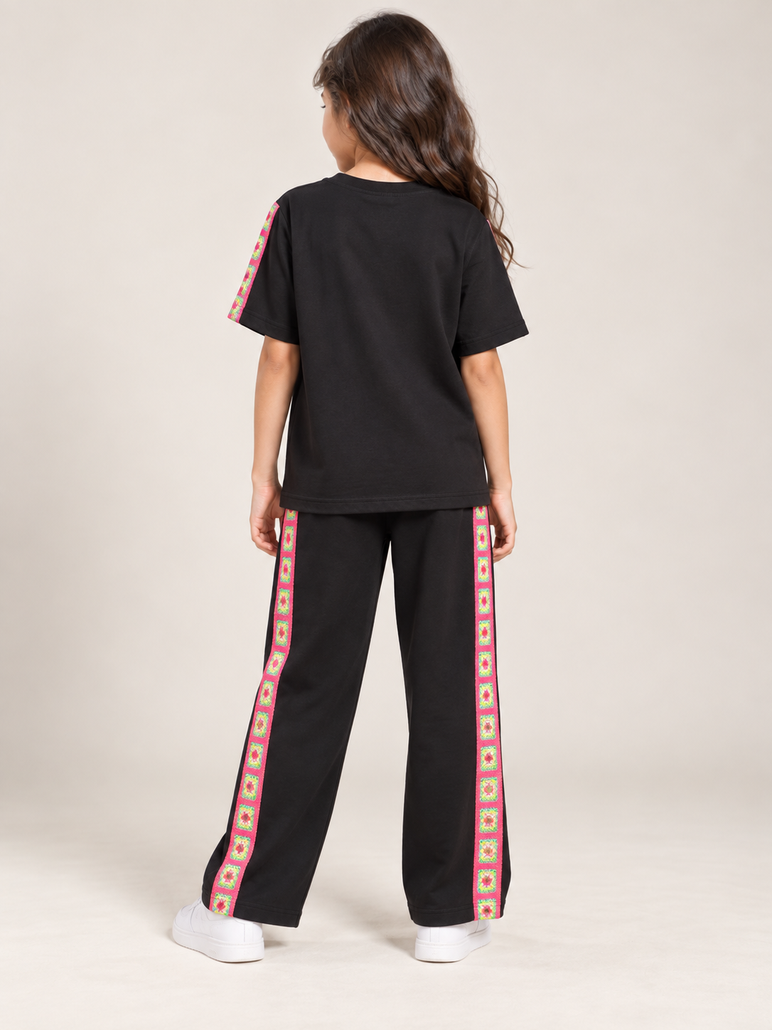 Girls Premium Printed Round Neck Co-Ord Set