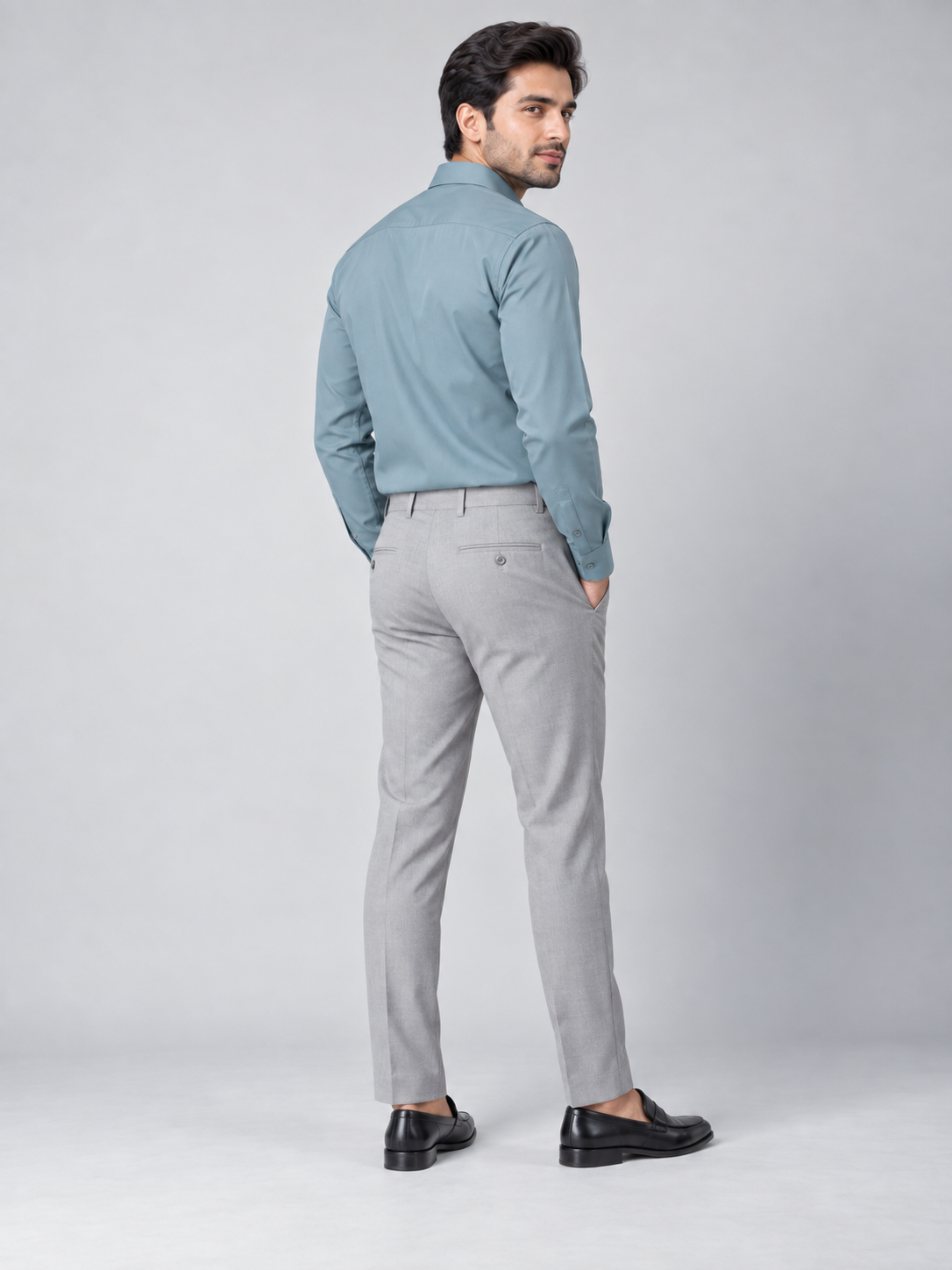 Men’s Premium Solid Full Sleeve Turquoise Shirt