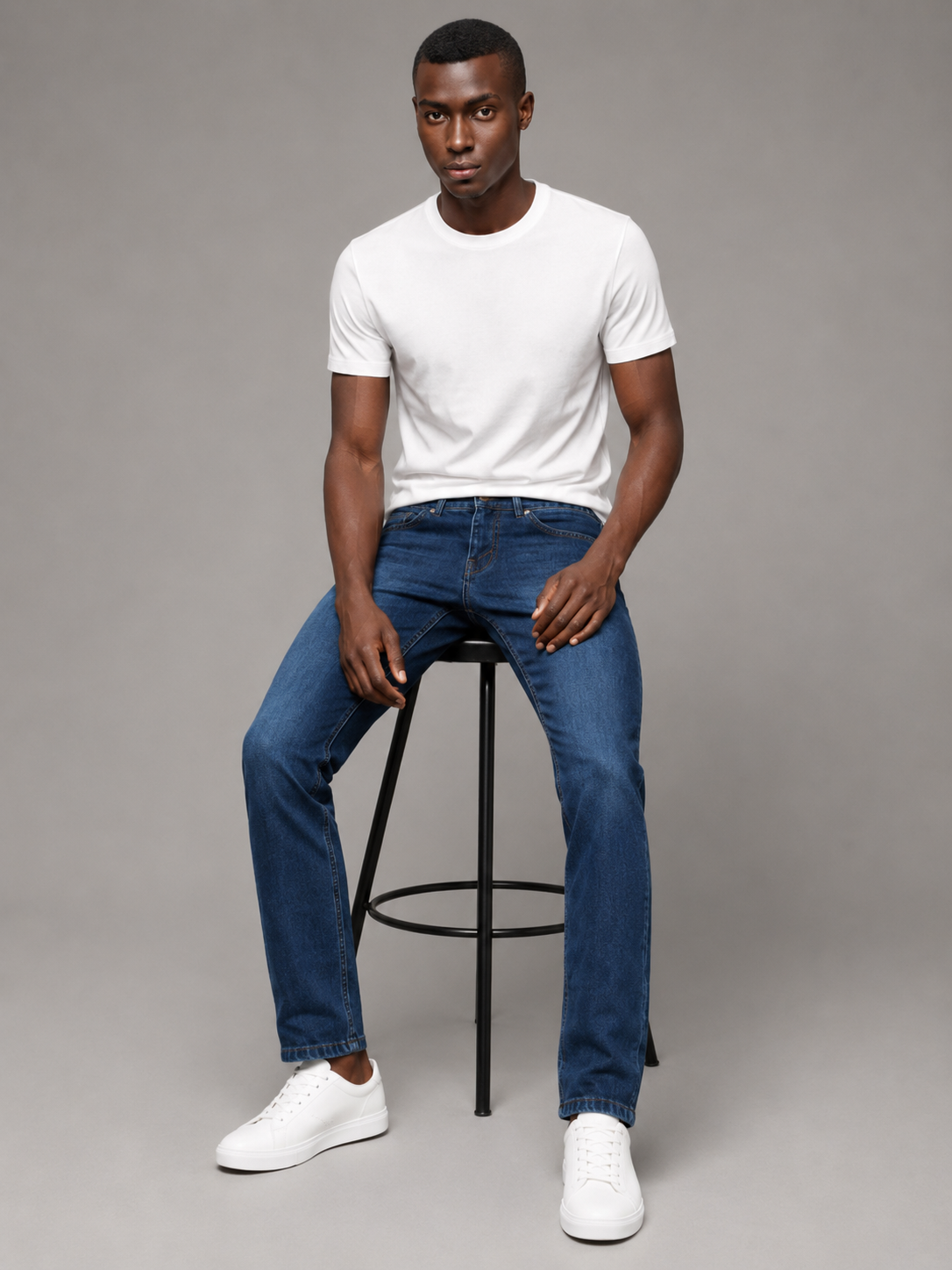 SPARKY Men's Slim Fit Denim Jeans Dark Blue
